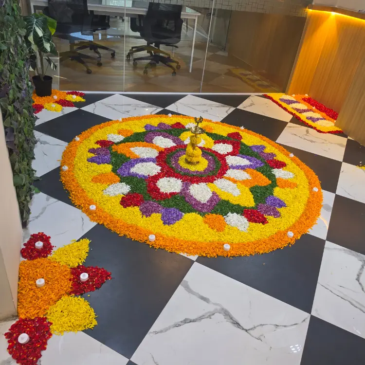 Order Onam Pookalam Corporate Decoration Service